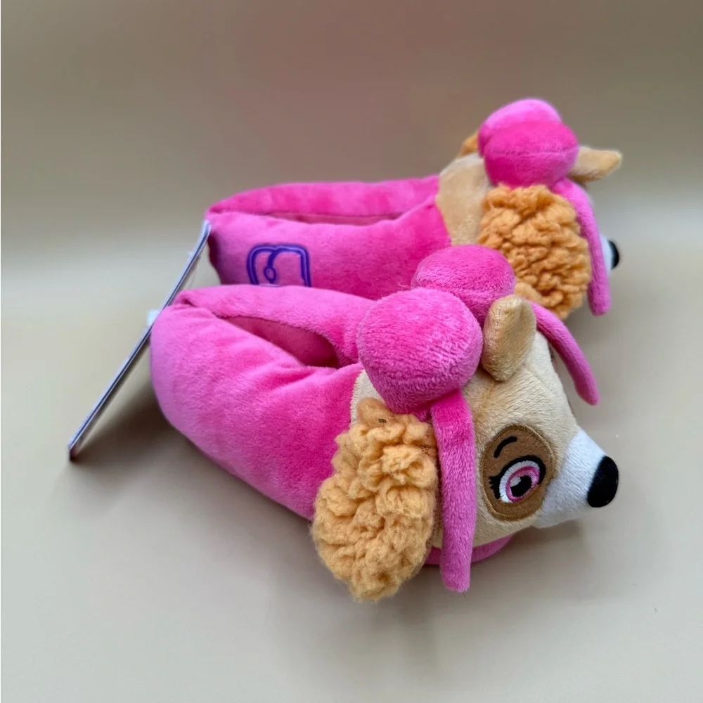 Paw Patrol Skye Girls Plush Slippers Size 7‎ Toddler Pink Character House Shoes